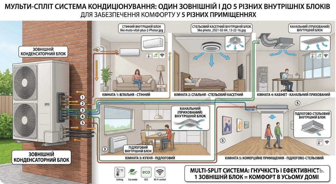 які бувають типи кондиціонерів